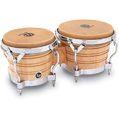 Latin Percussion LP LP813602 Bongo Generazione II, Legno, Naturale, Hardware Cromato Latin Percussion LP LP813602 Bongo Generazione II, Legno, Naturale, Hardware Cromato