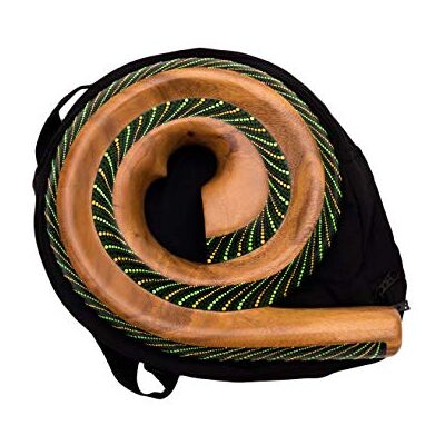 Mienloco Didgeridoo strumento a forma rotonda materiali naturali borsa da viaggio a spirale Australia (D1) Mienloco Didgeridoo strumento a forma rotonda materiali naturali borsa da viaggio a spirale Australia (D1)