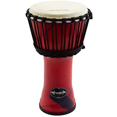 World Rhythm 9 Pollici, Djembe Drum In Red 40 cm African Synthetic Djembe Drum World Rhythm 9 Pollici, Djembe Drum In Red 40 cm African Synthetic Djembe Drum