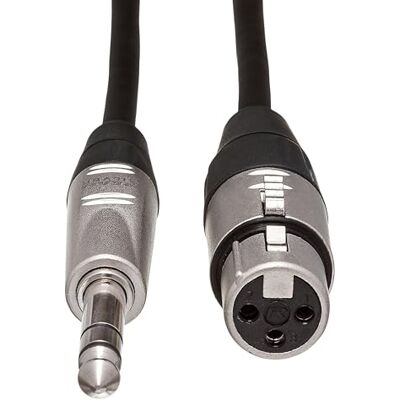 Hosa HXS-020, Pro Balanced Interconnect, REAN XLR3F to 1/4 in TRS, 20 ft Hosa HXS-020, Pro Balanced Interconnect, REAN XLR3F to 1/4 in TRS, 20 ft