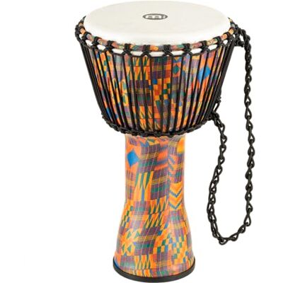 Meinl Percussion Meinl Djembe in plastica con membrana sintetica, serie Travel, tiraggio a corde, 25,40 cm (10''), motivo: Kenyan Quilt Meinl Percussion Meinl Djembe in plastica con membrana sintetica, serie Travel, tiraggio a corde, 25,40 cm (10''), motivo: Kenyan Quilt