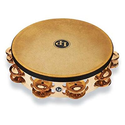 Latin Percussion Tamburello Pro 10in doppia fila con testa 10" bronzo Latin Percussion Tamburello Pro 10in doppia fila con testa 10" bronzo