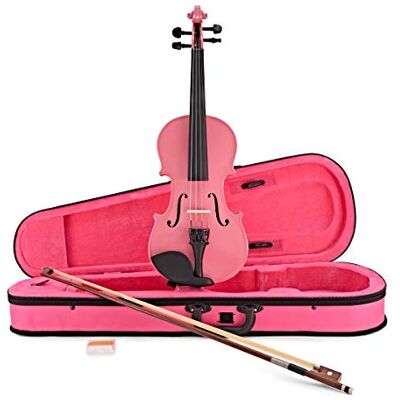gear4music Violino per Studenti 1/2 Rosa di Per principianti di 6-10 anni, legni di qualità, meccaniche fini per un accordo stabile, archetto gear4music Violino per Studenti 1/2 Rosa di Per principianti di 6-10 anni, legni di qualità, meccaniche fini per un accordo stabile, archetto