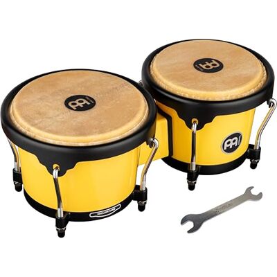 Meinl Percussion Bongos Journey Series 2 Tamburi a Mano da 6.5 e 7.5 Pollici Chiave Accordatura Inclusa Plastica ABS, Yellow () Meinl Percussion Bongos Journey Series 2 Tamburi a Mano da 6.5 e 7.5 Pollici Chiave Accordatura Inclusa Plastica ABS, Yellow ()