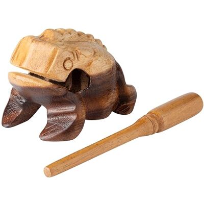 Nino Percussion Strumento Guiro a forma di rana in legno per musica in classe, non fabbricato in Cina, include raschietto Nino Percussion Strumento Guiro a forma di rana in legno per musica in classe, non fabbricato in Cina, include raschietto