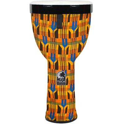 Toca Nesting Drums Freestyle II Djembe, misura 10", tessuto Kente, Toca Nesting Drums Freestyle II Djembe, misura 10", tessuto Kente,
