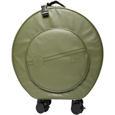 Zildjian - Tour 24" Rolling Cymbal Bag – Borsa Rigida per Piatti Batteria, ruote e manico telescopico, colore Salvia Zildjian - Tour 24" Rolling Cymbal Bag – Borsa Rigida per Piatti Batteria, ruote e manico telescopico, colore Salvia