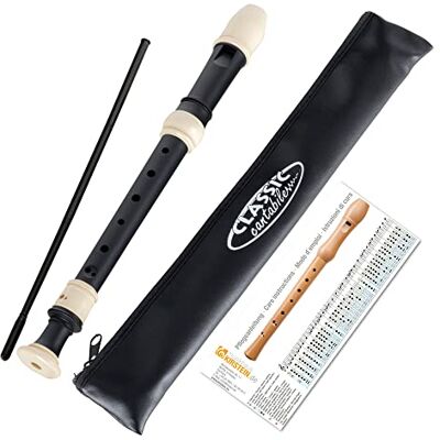 Classic Cantabile Stellina Flauto Dolce Barocco C-Soprano Nero Accordatura: C-Soprano, Digitazione barocca, Con fori doppi, Costruzione in 3 parti, Bella lavorazione, Colore: Nero Classic Cantabile Stellina Flauto Dolce Barocco C-Soprano Nero Accordatura: C-Soprano, Digitazione barocca, Con fori doppi, Costruzione in 3 parti, Bella lavorazione, Colore: Nero