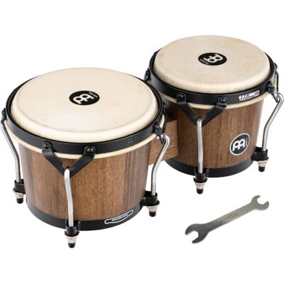 Meinl Percussion Bongos Headliner Wood 2 Tamburi a Mano da 6.75 e 8 Pollici Chiave Accordatura Inclusa Quercia del Siam, Brown () Meinl Percussion Bongos Headliner Wood 2 Tamburi a Mano da 6.75 e 8 Pollici Chiave Accordatura Inclusa Quercia del Siam, Brown ()