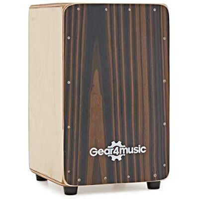 gear4music Cajon Compatto e Custodia Morbida di , Ebano Cajon leggero e compatto ideale per il busking, dorso e fianchi in faggio per toni decisi, corde interne regolabili gear4music Cajon Compatto e Custodia Morbida di , Ebano Cajon leggero e compatto ideale per il busking, dorso e fianchi in faggio per toni decisi, corde interne regolabili