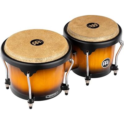 Meinl Percussion Bongos Headliner Wood 2 Tamburi a Mano da 6.75 e 8 Pollici Chiave Accordatura Inclusa Quercia del Siam, Vintage Sunburst () Meinl Percussion Bongos Headliner Wood 2 Tamburi a Mano da 6.75 e 8 Pollici Chiave Accordatura Inclusa Quercia del Siam, Vintage Sunburst ()
