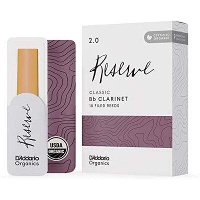 D'Addario Organic Classic Bb Ance Clarinetto Ance per Clarinetto La prima e unica Ancia Biologica 2.0 La Forza, 10 Pacchetto D'Addario Organic Classic Bb Ance Clarinetto Ance per Clarinetto La prima e unica Ancia Biologica 2.0 La Forza, 10 Pacchetto