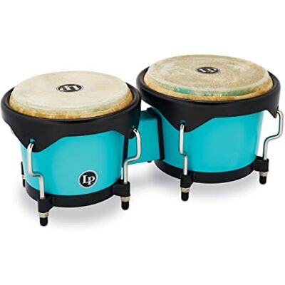 Latin Percussion Discovery Series 6-1/4" e 7 1/4" Bongo con borsa per il trasporto in omaggio, schiuma marina, () Latin Percussion Discovery Series 6-1/4" e 7 1/4" Bongo con borsa per il trasporto in omaggio, schiuma marina, ()