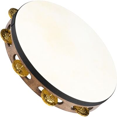 Meinl Percussion Tamburello in legno di Capra vintage marrone noce, 1 Fila di Cimbali () Meinl Percussion Tamburello in legno di Capra vintage marrone noce, 1 Fila di Cimbali ()