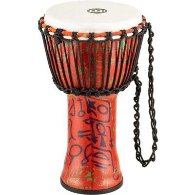 Meinl Percussion Djembe africano con membrana in pelle artificiale, serie Travel, tiraggio a corde, diametro: 20,32 cm (8", misura S), motivo a geroglifici Meinl Percussion Djembe africano con membrana in pelle artificiale, serie Travel, tiraggio a corde, diametro: 20,32 cm (8", misura S), motivo a geroglifici