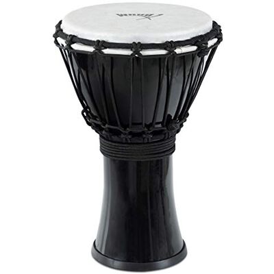 XDrum Djembe 7" nero, Djembe Stile Africano, Diametro: 7" (18 cm) Altezza: 12" (31 cm), Realizzato in PVC, Sistema di accordatura a corda, Pelle in plastica con aspetto naturale, Base gommata XDrum Djembe 7" nero, Djembe Stile Africano, Diametro: 7" (18 cm) Altezza: 12" (31 cm), Realizzato in PVC, Sistema di accordatura a corda, Pelle in plastica con aspetto naturale, Base gommata