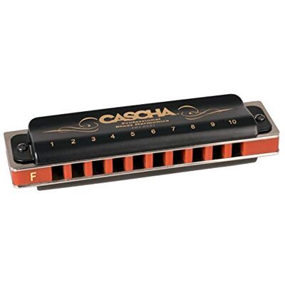 Cascha Professional Harmonica, Fa Maggiore Blues Harmonica, Armonica a Bocca a 10 fori per principianti e adulti con borsa e panno per la pulizia Cascha Professional Harmonica, Fa Maggiore Blues Harmonica, Armonica a Bocca a 10 fori per principianti e adulti con borsa e panno per la pulizia