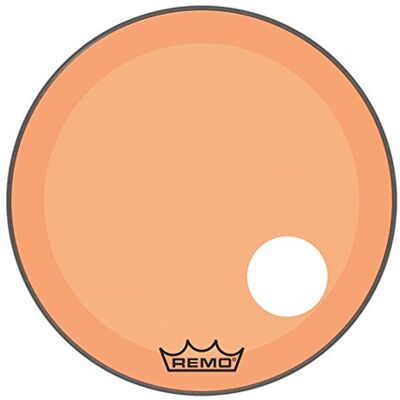 Remo pelle per batteria Colortone Powerstroke 3 Clear Arancione – Foro pretagliato da 5" – 24″ – Remo pelle per batteria Colortone Powerstroke 3 Clear Arancione – Foro pretagliato da 5" – 24″ –