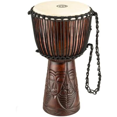 Meinl Percussion Djembe professionale, stile africano, 12" (30,48 cm), Colore: Marrone con intarsi African Queen Meinl Percussion Djembe professionale, stile africano, 12" (30,48 cm), Colore: Marrone con intarsi African Queen