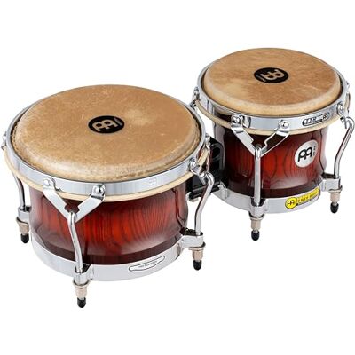 Meinl Percussion Bongos Woodcraft Series 2 Tamburi a Mano da 7 e 9 Pollici Chiave Accordatura Inclusa Frassino Bianco, Antique Mahogany Burst () Meinl Percussion Bongos Woodcraft Series 2 Tamburi a Mano da 7 e 9 Pollici Chiave Accordatura Inclusa Frassino Bianco, Antique Mahogany Burst ()