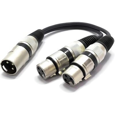 VITALCO XLR Maschio a Doppio Femmina Adattatore Audio Connettore per Microfono Sdoppiatore Y-Splitter Cavo VITALCO XLR Maschio a Doppio Femmina Adattatore Audio Connettore per Microfono Sdoppiatore Y-Splitter Cavo