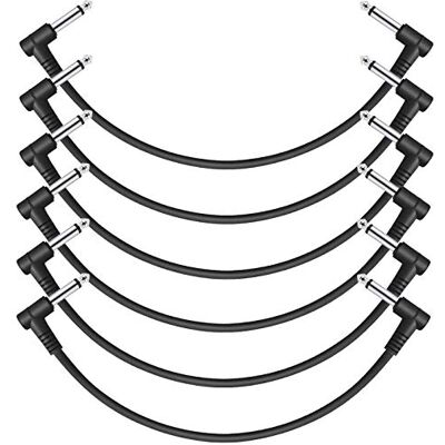 Donner 30cm Guitar Patch Cable Black 6-Pack Donner 30cm Guitar Patch Cable Black 6-Pack