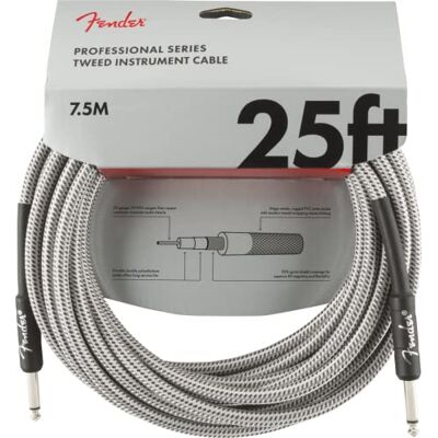 Fender PRO 25 INST CABLE WHT TWD Fender PRO 25 INST CABLE WHT TWD