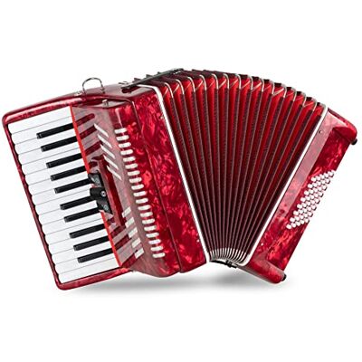 Classic Cantabile Fisarmonica 48 Bassi "Secondo V" Rossa, 48 bottoni bassi 26 tasti al discanto, 2 cori, 3 registri al discanto, 2 cinghie regolabili in lunghezza, Dimensioni (LxAxP): 35 x 39 x 18 cm Classic Cantabile Fisarmonica 48 Bassi "Secondo V" Rossa, 48 bottoni bassi 26 tasti al discanto, 2 cori, 3 registri al discanto, 2 cinghie regolabili in lunghezza, Dimensioni (LxAxP): 35 x 39 x 18 cm