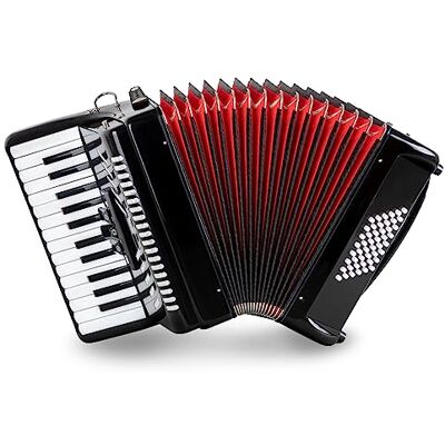 Classic Cantabile Fisarmonica 48 Bass "Secondo V" Nera, 48 bottoni bassi 26 tasti al discanto, 2 voci, 3 registri al discanto, 2 cinghie regolabili in lunghezza, Dimensioni (LxAxP): 35 x 39 x 18 cm Classic Cantabile Fisarmonica 48 Bass "Secondo V" Nera, 48 bottoni bassi 26 tasti al discanto, 2 voci, 3 registri al discanto, 2 cinghie regolabili in lunghezza, Dimensioni (LxAxP): 35 x 39 x 18 cm