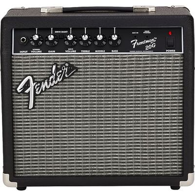 Fender Frontman 2G Guitar Combo Amplifier, Amplificatore combo per chitarra , amplificatore compatto per chitarra elettrica, perfetto per sala prove, studio e casa, potente con suono chiaro, nero Fender Frontman 2G Guitar Combo Amplifier, Amplificatore combo per chitarra , amplificatore compatto per chitarra elettrica, perfetto per sala prove, studio e casa, potente con suono chiaro, nero