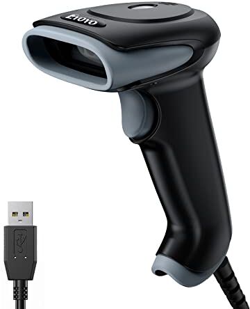 Eyoyo 2D Barcode Scanner,  Lettore di Codici a Barre QR con Scansione dello Schermo, Portatile Scanner di Codici a Barre Cablato con Cavo USB per Supermercati Farmacie Biblioteche Negozi