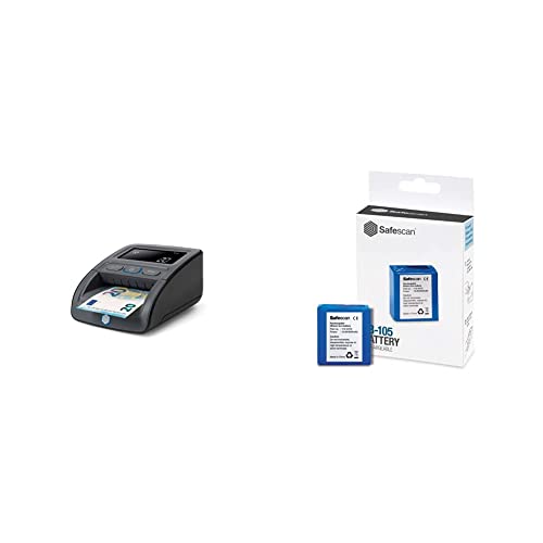 Safescan 155-S Rilevatore Automatico di contraffazioni & LB-105 Batteria Ricaricabile per Macchina Verifica Banconote