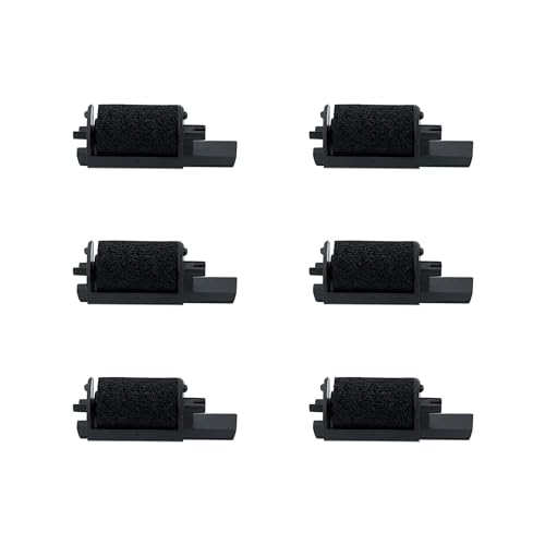 Printerfield 6 Pack Ink Roller Rullo dell'inchiostro per IR-40 calcolatrice Stampante -nero