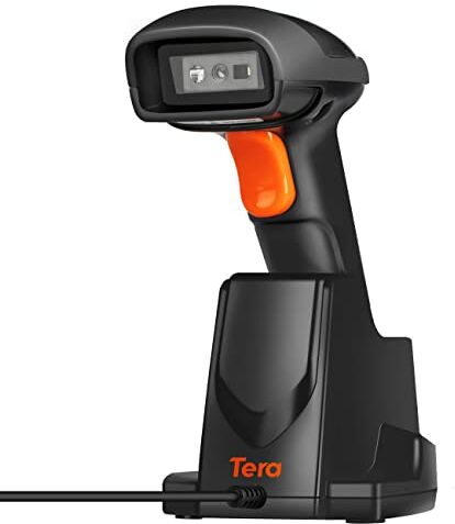 Tera Pro 1MP-Fotocamera Lettore di Codici a Barre Bluetooth Barcode Scanner 2D QR 1D ad Alta Velocità di Scansione Wireless 2.4G e Bluetooth con Stazione di Ricarica,