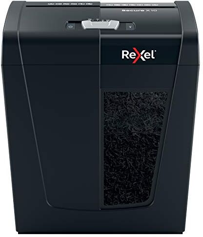 Rexel Distruggidocumenti Manuale SECURE X10 con fogli lubrificanti (12 pz)