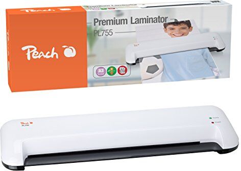 Peach Pesca , laminatore DIN-A3, pronto all'uso, adatto per fogli standard, 1½ pagine al minuto, incl.10 fogli di laminazione, laminazione a caldo ea freddo