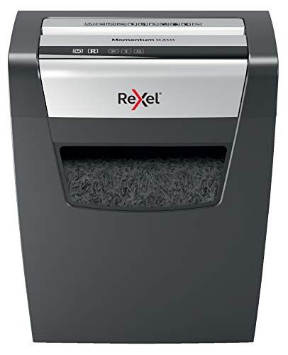 Rexel Distruggidocumenti Manuale MOMENTUM X410 con fogli lubrificanti (12 pz)