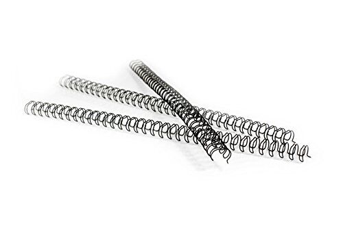Pavo Spirale per rilegatura, formato A4, 9,5 mm, divisione 3:1, 100 pezzi, 51-80 fogli, nero