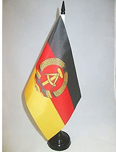 AZ FLAG Bandiera da Tavolo Germania EST 21x14cm Piccola BANDIERINA Repubblica Democratica Tedesca RDA 14 x 21 cm