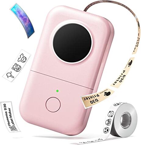 Phomemo D30 stampante per etichette, stampante per etichette Bluetooth portatile, etichettatrice termica autoadesiva, adatta per casa, ufficio, prezzo, data, nome. Rosa