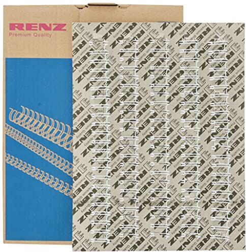 Renz One Pitch Wire binding Elements 2: 1 23 passanti, diametro 16.0 mm, 5/20,3 cm white, 50 Pezzi