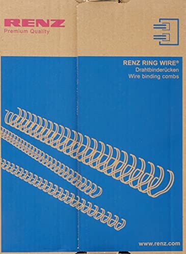Renz One Pitch filo pettine di rilegatura elementi in 2: 1 Divisione, 23 Passanti, Diametro 6.9 mm, 1/4 pollici bianco, 100 Pezzi