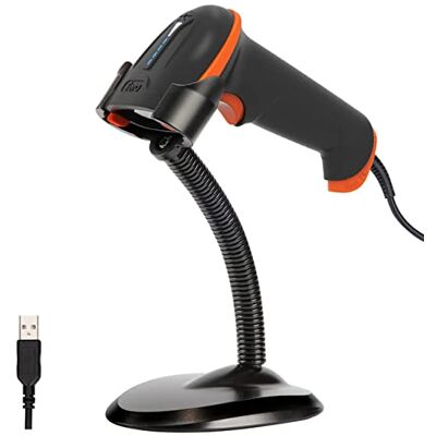 Tera Scanner per codici a barre 1D laser USB cablato con supporto plug and play Tera Scanner per codici a barre 1D laser USB cablato con supporto plug and play