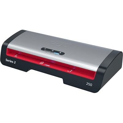 GBC Plastificatrice A4 250 ufficio – Riscaldamento rapido in 1 minuto, 75-125 micron, LED guida, anti-inceppamento, autospegnimento, include 5 buste di laminazione A4, Nero/Rosso, GBC Plastificatrice A4 250 ufficio – Riscaldamento rapido in 1 minuto, 75-125 micron, LED guida, anti-inceppamento, autospegnimento, include 5 buste di laminazione A4, Nero/Rosso,