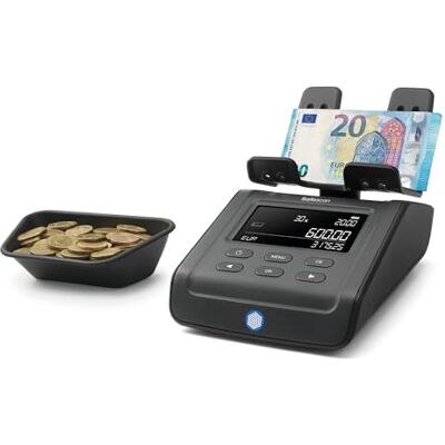 Safescan Macchina contasoldi che conta monete e banconote, Contamonete con riconoscimento automatico del rotolo di monete, Bilancia conta soldi per un conteggio semplice e veloce delle casse Safescan Macchina contasoldi che conta monete e banconote, Contamonete con riconoscimento automatico del rotolo di monete, Bilancia conta soldi per un conteggio semplice e veloce delle casse