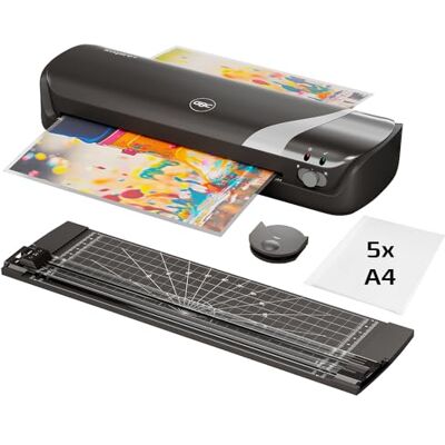 GBC Inspire+ Set 4 in 1 con Plastificatrice per Documenti in Formato A4, Taglierina, Arrotondatore Angoli e Confezione di Pouch Bianco () GBC Inspire+ Set 4 in 1 con Plastificatrice per Documenti in Formato A4, Taglierina, Arrotondatore Angoli e Confezione di Pouch Bianco ()