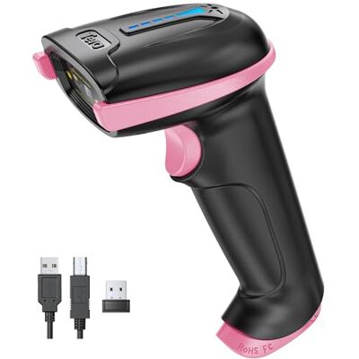 Tera Lettore di codici a barre wireless con indicatore di livello della batteria (2,4 GHz wireless + USB 2.0 cablato) Lettore di codici a barre 1D 5100 Tera Lettore di codici a barre wireless con indicatore di livello della batteria (2,4 GHz wireless + USB 2.0 cablato) Lettore di codici a barre 1D 5100