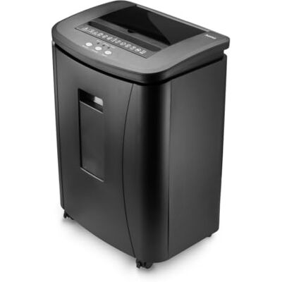 Hama Trituratore Carta Distruggidocumenti Carta Graffe, 120 fogli A4 alla volta, Sicurezza On/Off Auto, LED Overload Overheat, Funzione Indietro, Cestino 25L, Sicurezza P5 T5 E3, Nero Hama Trituratore Carta Distruggidocumenti Carta Graffe, 120 fogli A4 alla volta, Sicurezza On/Off Auto, LED Overload Overheat, Funzione Indietro, Cestino 25L, Sicurezza P5 T5 E3, Nero