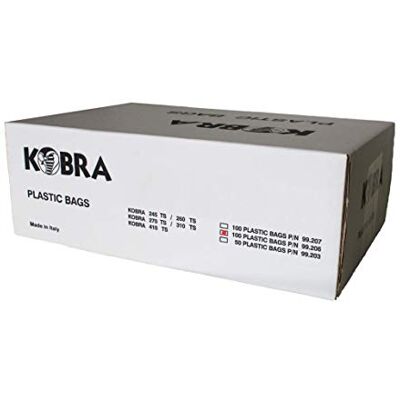 KOBRA Sacchi di Plastica per Distruggidocumenti fino a 130 Litri per modelli 270 TS/ 310 TS/ 385, Confezione da 100 Pezzi KOBRA Sacchi di Plastica per Distruggidocumenti fino a 130 Litri per modelli 270 TS/ 310 TS/ 385, Confezione da 100 Pezzi