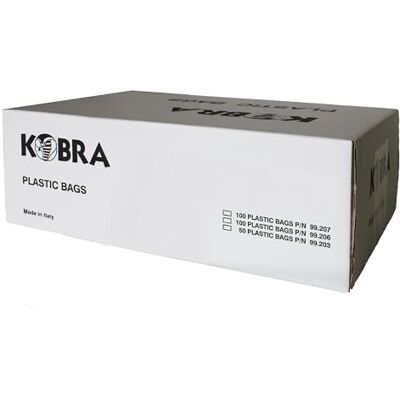 KOBRA Sacchi di Plastica per Distruggidocumenti fino a 85 Litri per modelli 245 TS/ 260/300/ 260 TS/AF+1/240.1/260.1, Confezione da 100 Pezzi KOBRA Sacchi di Plastica per Distruggidocumenti fino a 85 Litri per modelli 245 TS/ 260/300/ 260 TS/AF+1/240.1/260.1, Confezione da 100 Pezzi